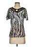 Les Amis Silver Short Sleeve Top Size S - photo 1