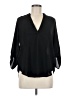 Lush 100% Polyester Black 3/4 Sleeve Blouse Size M - photo 1