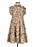Unbranded 100% Polyester Floral Brown Casual Dress Size S - photo 1