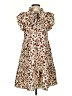 Unbranded 100% Polyester Floral Brown Casual Dress Size S - photo 2