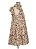 Unbranded 100% Polyester Floral Brown Casual Dress Size S - photo 4