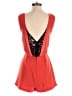 Topshop 100% Polyester Color Block Red Orange Romper Size 2 - photo 2