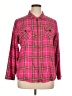 Cato 100% Cotton Plaid Pink Long Sleeve Button-Down Shirt Size XL - photo 1
