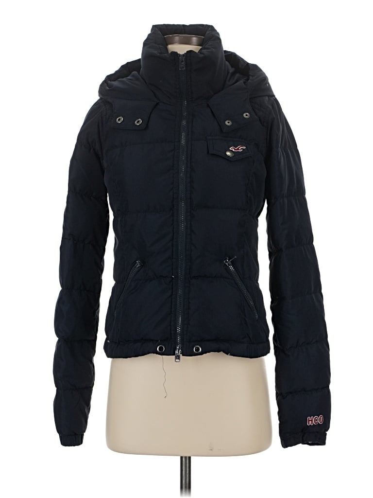 Pre-owned Hollister Snow Jacket In Black
