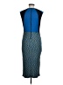 Spense 100% Viscose Graphic Blue Cocktail Dress Size 8 - photo 2