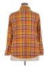 Bobbie Brooks 100% Polyester Plaid Orange Long Sleeve Blouse Size 2X - photo 2