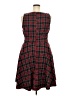 Elle Plaid Red Cocktail Dress Size XXL - photo 2