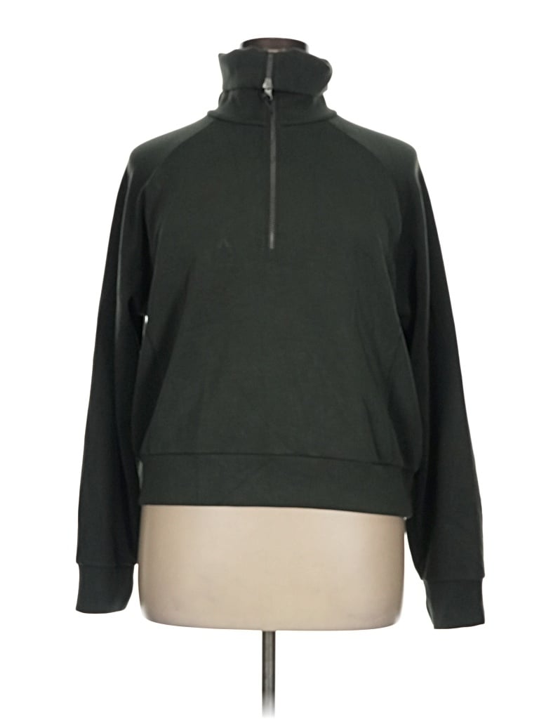 Pre-owned Spanx Fleece Jacket In Green