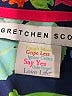 Gretchen Scott Designs 100% Polyester Print Blue 3/4 Sleeve Blouse Size XS - photo 7