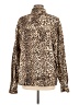 Animari 100% Cotton Animal Print Gold Track Jacket Size M - photo 2