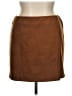 MNG Solid Brown Casual Skirt Size XL - photo 1