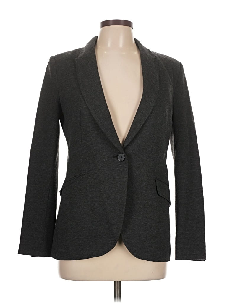 Pre-owned Zara Basic Blazer Jacket In Gray