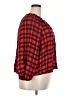Old Navy Plaid Red 3/4 Sleeve Blouse Size XXL - photo 4