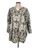 Unbranded Paisley Gray 3/4 Sleeve Blouse Size L - photo 1