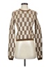 Nanushka Checkered-gingham Ivory Brown Pullover Sweater Size S - photo 1