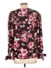 CeCe Burgundy Long Sleeve Blouse Size L - photo 2