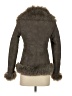 MNG 100% Polyester Gray Faux Fur Jacket Size XS - photo 2