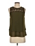 THREE PINK HEARTS 100% Polyester Green Sleeveless Blouse Size S - photo 1