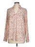 Maurices 100% Polyester Animal Print Ivory Long Sleeve Blouse Size L - photo 1