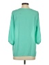 Everly 100% Polyester Teal 3/4 Sleeve Blouse Size S - photo 2
