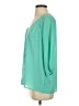 Everly 100% Polyester Teal 3/4 Sleeve Blouse Size S - photo 5