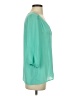 Everly 100% Polyester Teal 3/4 Sleeve Blouse Size S - photo 4
