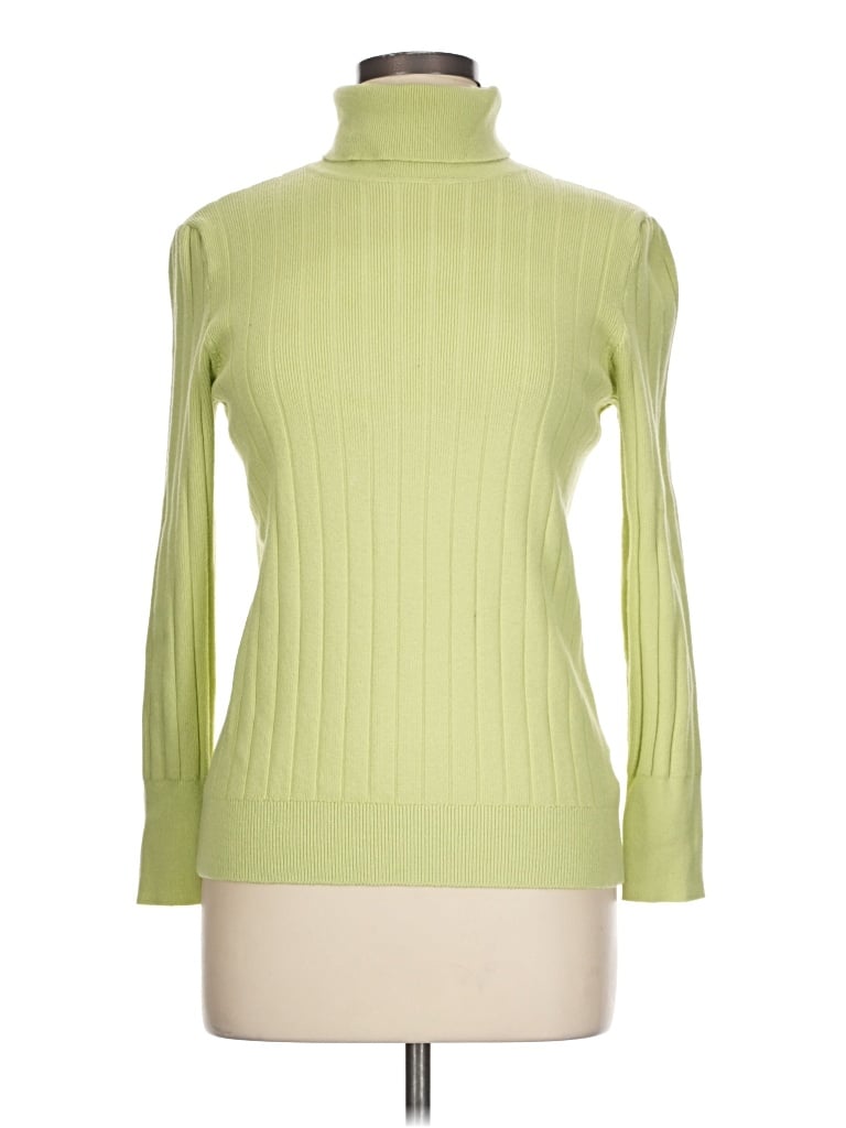 Pre-owned Talbots Turtleneck Sweater In Green
