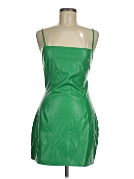 green emerald velvet dress Olivaceous Hunter Green Ruffle Front Dress- Size S – The Saved Collection main image 1