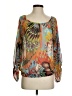 Karlie 100% Polyester Orange 3/4 Sleeve Blouse Size S - photo 1