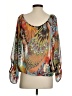 Karlie 100% Polyester Orange 3/4 Sleeve Blouse Size S - photo 2