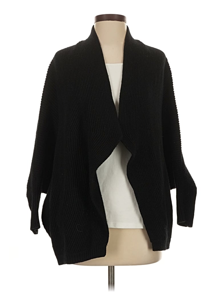 Pre-owned Madewell Wool Cardigan Sweater In Black