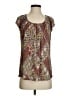 LC Lauren Conrad 100% Polyester Brown Short Sleeve Blouse Size S - photo 1