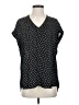Pleione 100% Polyester Black Short Sleeve Blouse Size S - photo 1