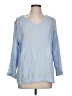 Soft Surroundings Blue 3/4 Sleeve Blouse Size L - photo 1