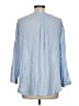 Soft Surroundings Blue 3/4 Sleeve Blouse Size L - photo 2