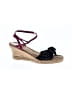 J.Crew Polka Dots Purple Black Wedges Size 9 - photo 1