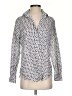 Grayson 100% Cotton Polka Dots Silver Long Sleeve Blouse Size XS (1) - photo 1