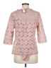 Assorted Brands 100% Cotton Pink 3/4 Sleeve Top Size M - photo 2