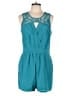 Charlie Jade Solid Teal Romper Size L - photo 1