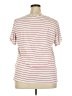 Unbranded Stripes Ivory Short Sleeve T-Shirt Size 2X - photo 2