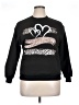 Shein 100% Polyester Animal Print Black Sweatshirt Size 14y - photo 1
