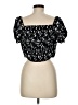 Shein 100% Polyester Black Short Sleeve Top Size 8 - 10 - photo 2