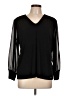 Calvin Klein Black Long Sleeve Blouse Size L - photo 1