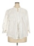 Spense Ivory 3/4 Sleeve Button-Down Shirt Size 3X - photo 1