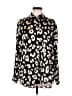 Zara Animal Print Black Long Sleeve Blouse Size M - photo 1