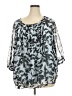 Q&A 100% Polyester Gray 3/4 Sleeve Blouse Size 2X - photo 1
