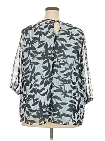 Q&A 3/4 Sleeve Blouse (view 2)