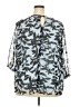 Q&A 100% Polyester Gray 3/4 Sleeve Blouse Size 2X - photo 2
