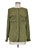 H&M 100% Polyester Green Long Sleeve Blouse Size 6 - photo 1