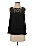 Studio M 100% Silk Black Sleeveless Silk Top Size S - photo 1